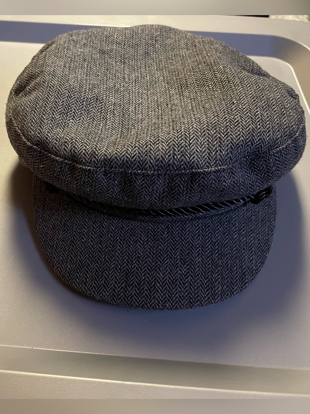 American Eagle Outfitters Cap Hat Gray Herringbone Greek Fisherman Cords OS EUC